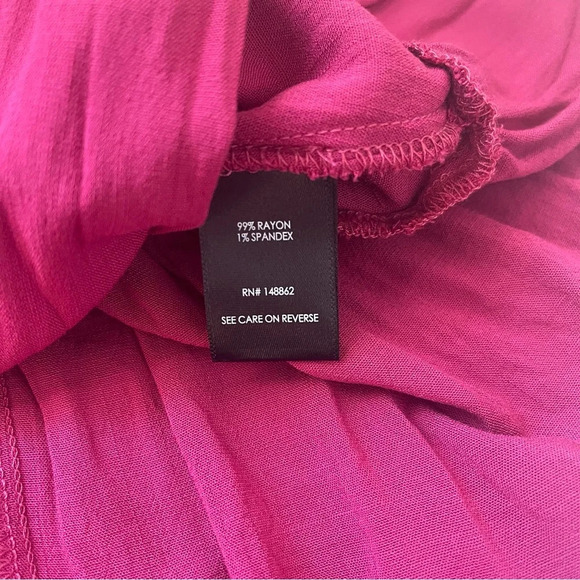 Torrid Hot Pink Rayon Slub Halter Neck Tiered Ruffle Tank Top 2X Women’s - Picture 12 of 13